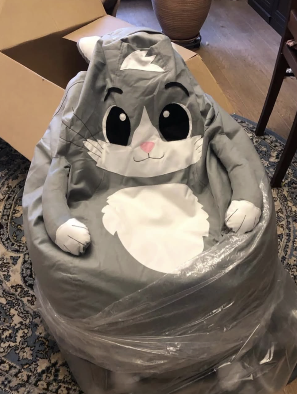 Крісло-мішок Груша Котик для дітей